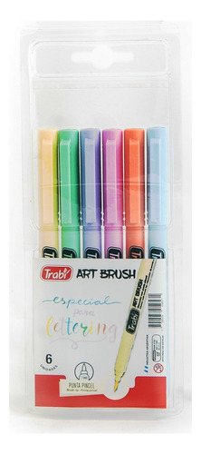 Marcadores Trabi Art Brush Lettering Pasteles X 6