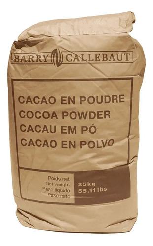 Cacao Amargo En Polvo 10/12 Barry Callebaut Bolsa X 25 Kilos
