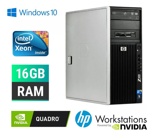 Cpu 16gb Ram/intel Xeon/nvidia Quadro Fx/hp Z400 Workstation