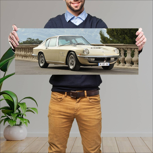 Cuadro 30x80cm Auto 1963 Maserati Mistral Auto 47