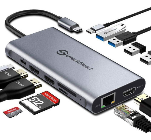 Utechsmart - Hub Usb C  Estacion De Almacenamiento Usb C  P