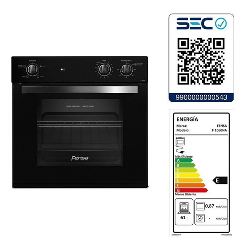Imagen 5 de 8 de Horno Fensa Empotrado F 1060 Na