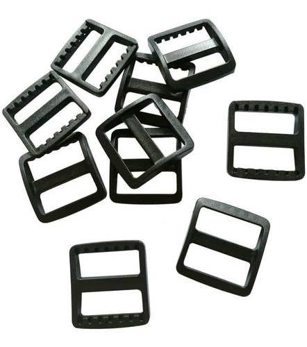 100 pcs 1 (25 mm) Negro De Plastico Tri-glide Boton Dia