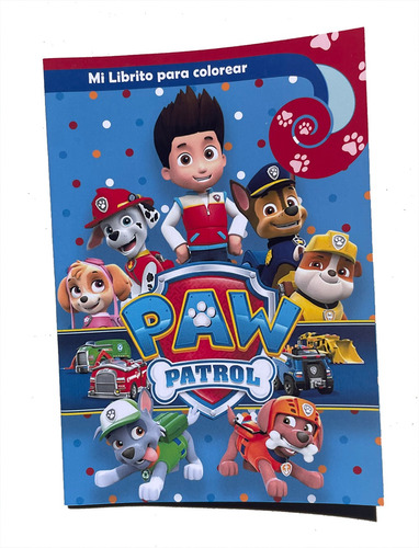 Libros De Colorear Paw Patrol Patrulla Cotillon 12 Unidades