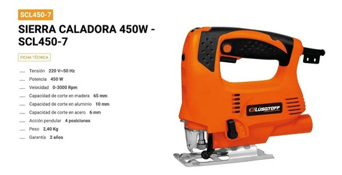 Sierra Caladora 450w Lusqtoff 4 Posiciones (ing Maschwitz)