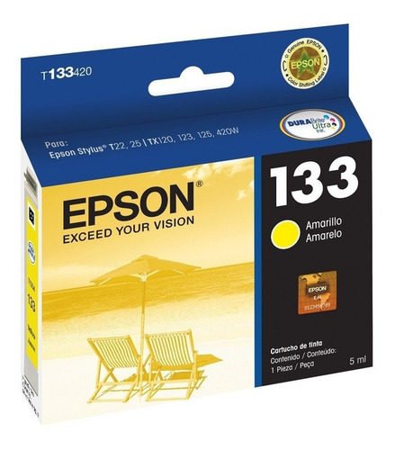 Cartucho Epson 133 Colores Cian Magenta Amarillo Originales