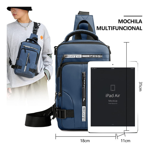 Mochila De Hombro, Bolsa Pecho Mochila Cruzada Pecho Mochila