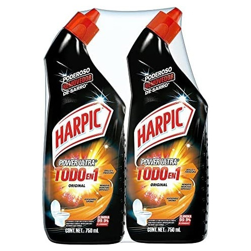 Harpic Power Ultra Todo En 1 Original 2 Pack 750ml C/u