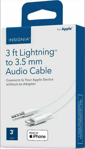 Cable Lightning .91m A Audio 3.5mm -insignia