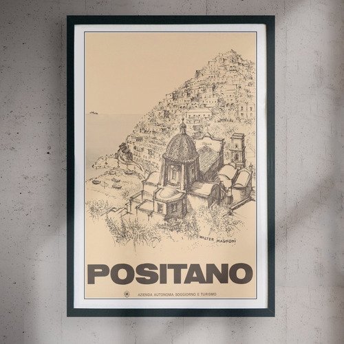 Cuadro 60x40 Turismo - Positano Italia - Poster Vintage 