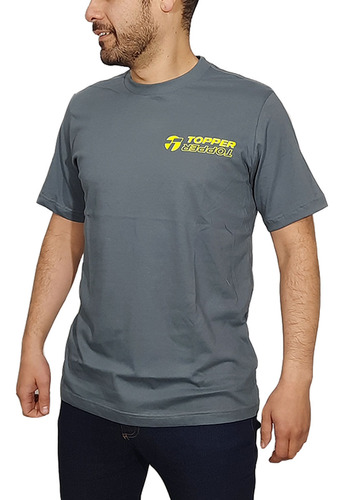 Remera Topper Gtm Mc Logo Moda Grs/vrd Fluo Hombre 165810