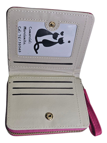 Billetera Dama Fashion & Classic Monedero Mujer Rosa Chicle Liso