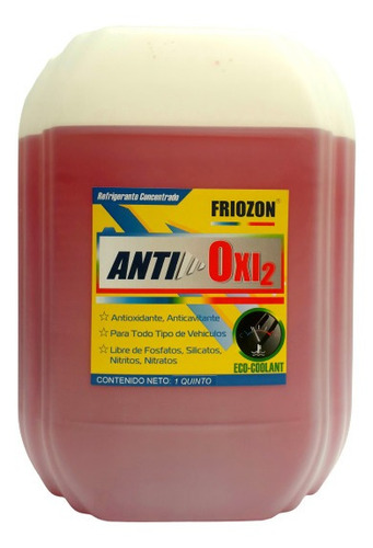 Refrigerante Rojo Diesel Friozon Antioxi2 - Garrafa X 5 Gals