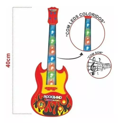 Terceira imagem para pesquisa de guitarra infantil brinquedo