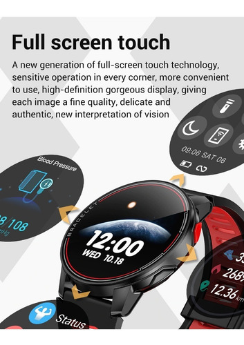 Imagem 8 de 10 de Smart Watch S20 1,3 Full Touch Screen + Pulseira Vermelha
