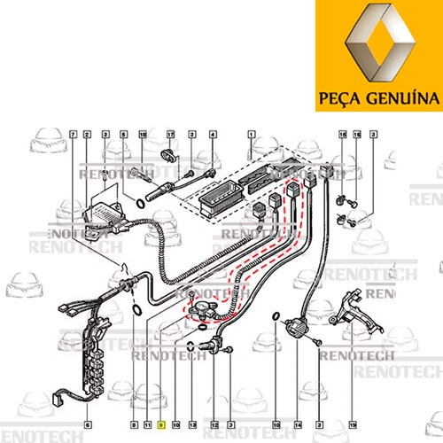Sensor Pressao Camb Dp0 Megane Ii 2.0 16v 06 A 13 7700100009