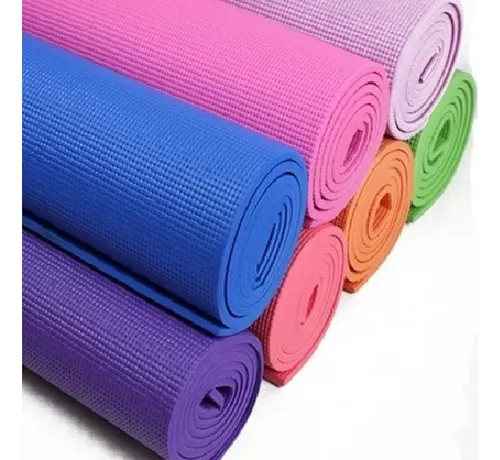 Colchoneta Mat Yoga Fitness Pilates 5mm + Bolso Enrollable Color Variado