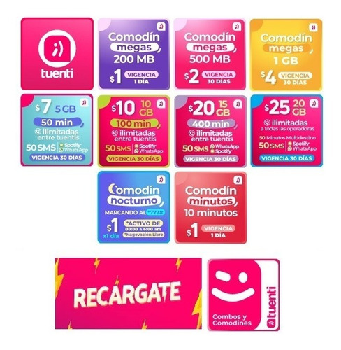 Imagen 9 de 10 de Tarjeta Saldo Claro Movistar Cnt Tuenti Cable Directv Paypal