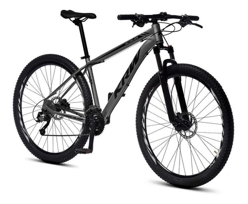 Bicicleta Aro 29 Krw Alum 27v Shimano Acera Hidráulico S30 Cor Grafite/Preto Fosco