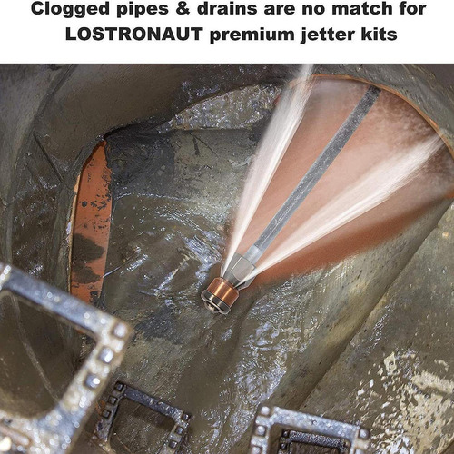 Kit De Chorro De Alcantarillado, De Nariz Giratoria Y