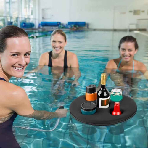 Portavasos Flotante Para Piscina Con Flotador De 5 Agujeros