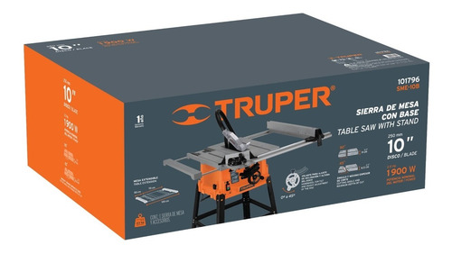 Sierra De Mesa 10 Con Base, 2 1/2 Hp Truper 101796