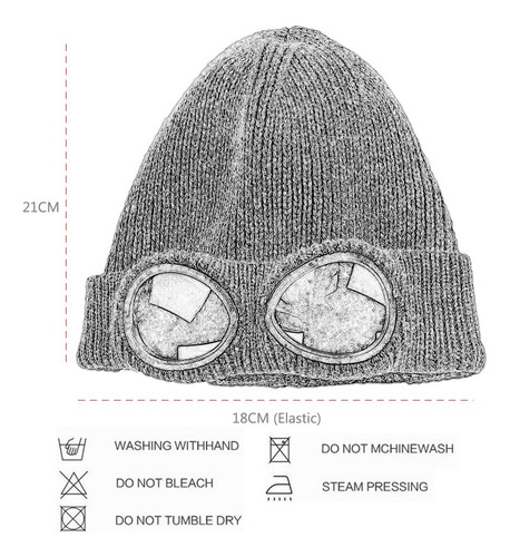 Gorro Unisex De Lana De Punto, Gorro De Invierno Cálido Con