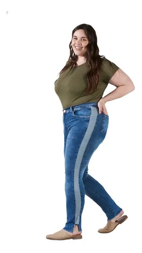 Pantalones elastizados mujer talles grandes sales