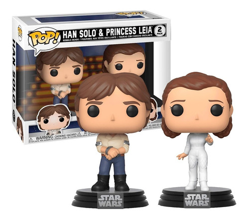 Boneco Funko Pop Princesa Leia E Han Solo 2 Pack - Star Wars