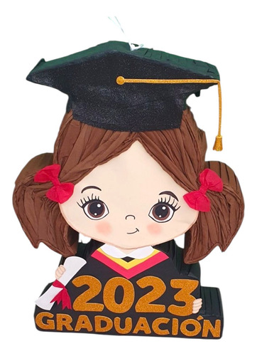 Piñatas De Graduación 80 Cm De Alto Varios Modelos A Elegir Negro Grande