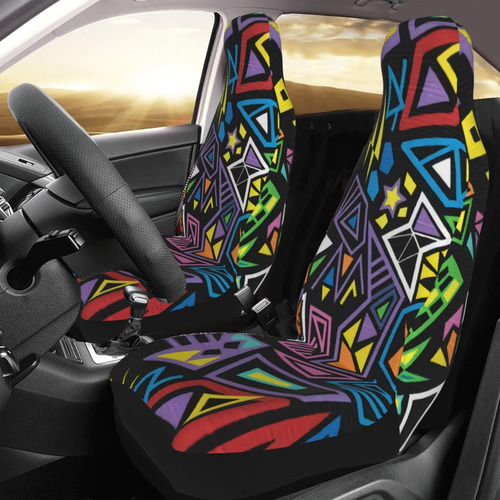 2 Funda Asiento Automovil Triangular Arte Pop Art Protectora