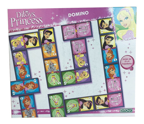 Juego De Mesa Princess Domino Ditoys Original Premium