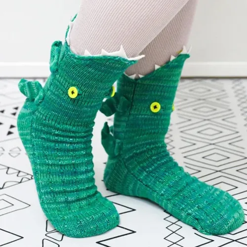 Calcetines Con Diseño Verdes Medias Largas Talla Única