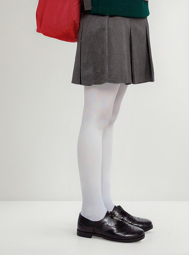 Mallas Escolares Algodón,  Talla 10 A 12 Años, Camelia