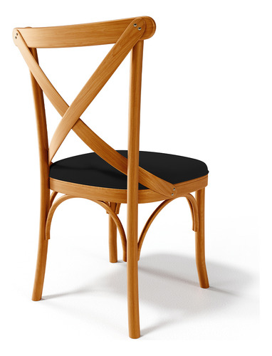 Kit 4 Cadeiras Sala Jantar Living Estofada Ávila Suede Preto