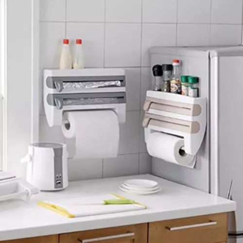 Kitchen Supply Dispenser porta rollo de Film /Aluminio / Manteca 38 cm con  corte