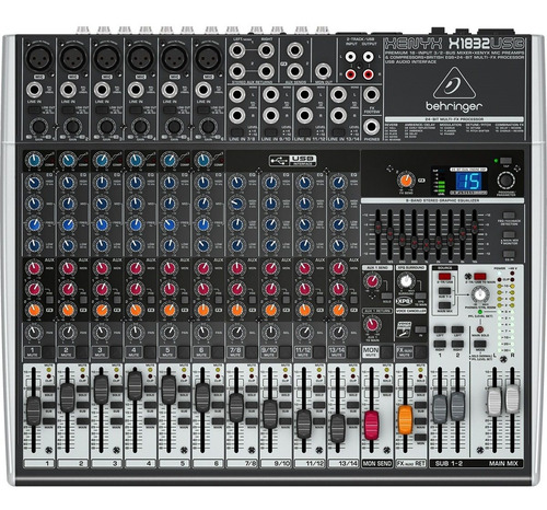 Behringer X1832usb Consola Mezcladora 18 Entradas 3/2 Buses