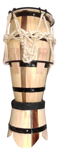 Atabaque Afinação Corda 60 Cm Pinus - Salles (com Suporte)