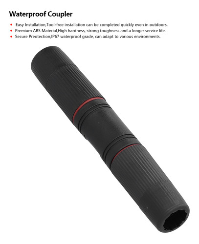 Conector De Red Impermeable, 2 Piezas, Acoplador Exterior Ca