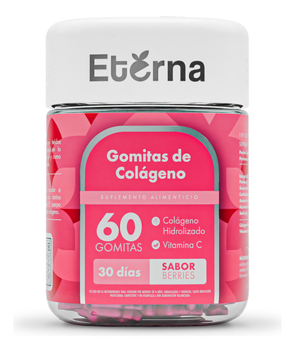 Gomitas Eterna De Colágeno más Vitamina C Sabor Berries