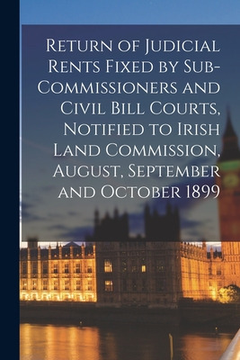 Libro Return Of Judicial Rents Fixed By Sub-commissioners...