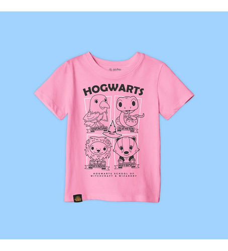 Camiseta Infantil Harry Potter Hogwarts School