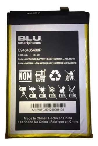 Bateria Pila Blu G50 Mega C946435400p 