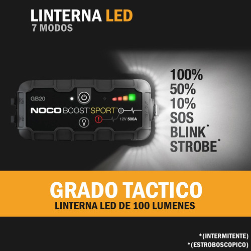 Imagen 5 de 10 de Arrancador Portatil Auto Power Bank Cargador Usb Noco 500a