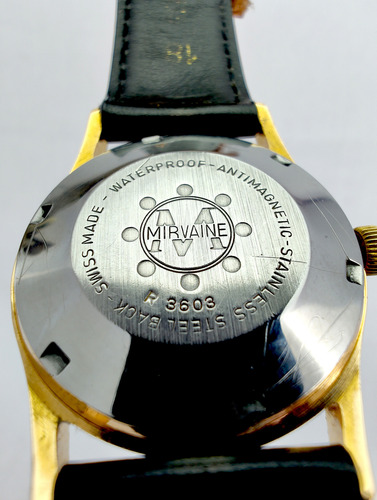 Reloj Automático Antiguo, Muy Raro, Hombre O Dama, 32 Mm Negro Dorado Dorado (Usado)