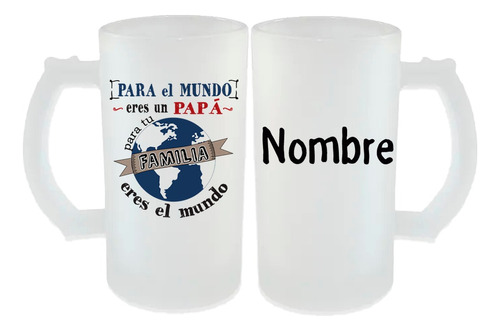 Tarro Glaseado 16 Oz Papá Día Del Padre Personalizado Mod22