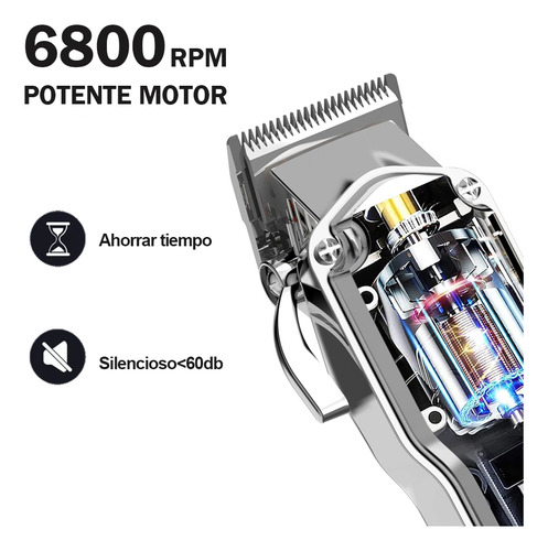Maquina de corte cortadora de cabello kit kemei km-2296 Negro