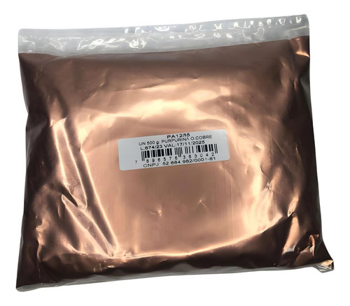Purpurina Em Pó Gliart 500gr Ouro Cobre