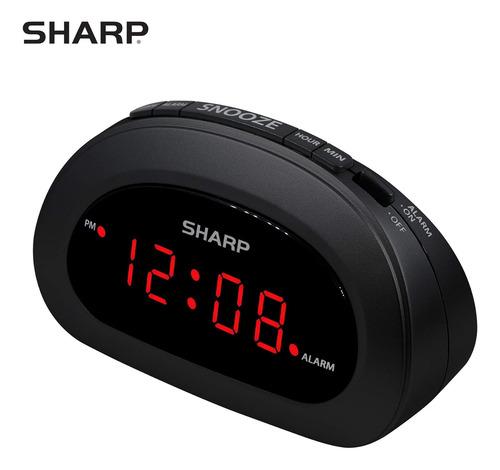 Reloj Despertador Digital Compacto Con Snooze Y Respaldo Bat