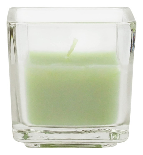 Zest Vela Velas 12-piece, Sage Color Verde Cuadrado De Vidri